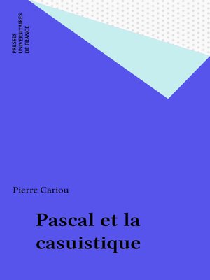 cover image of Pascal et la casuistique